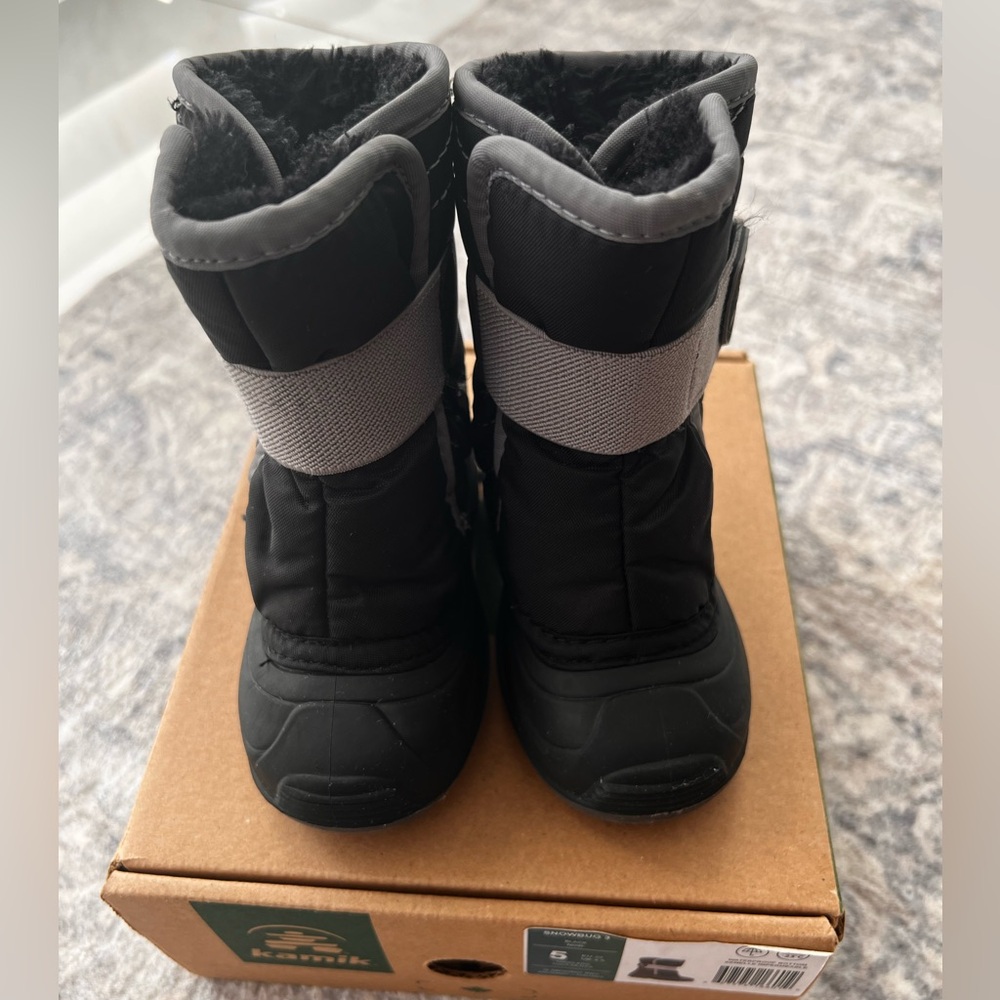 Kamik Black and Gray Snowbug 3 Boots - Toddler 5